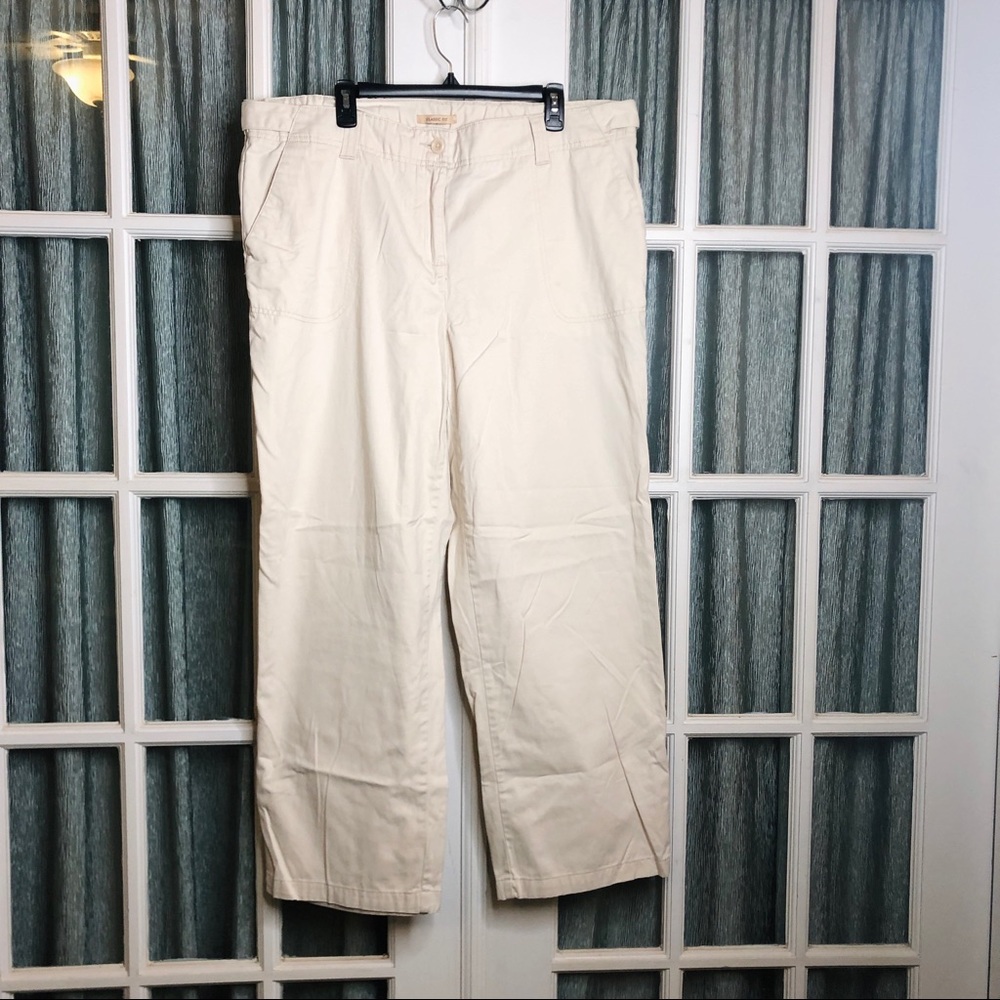 *Bundle 4/$20* Cream White Covington Classic Fit Pants 18W